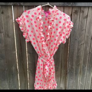 Betsey Johnson ruffle robe